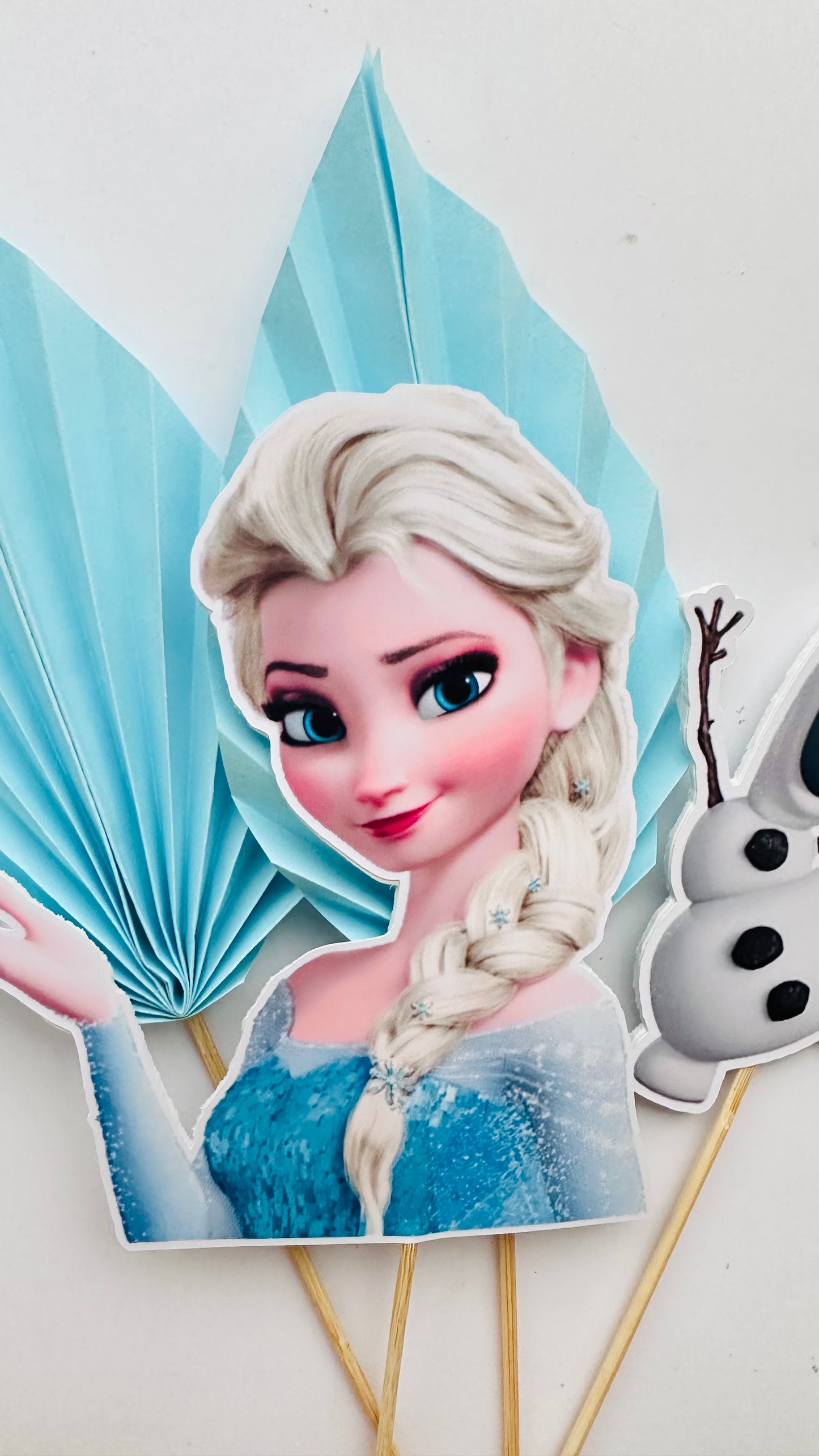 Decorațiuni Elsa, Olaf și Frunze Frozen pentru tort