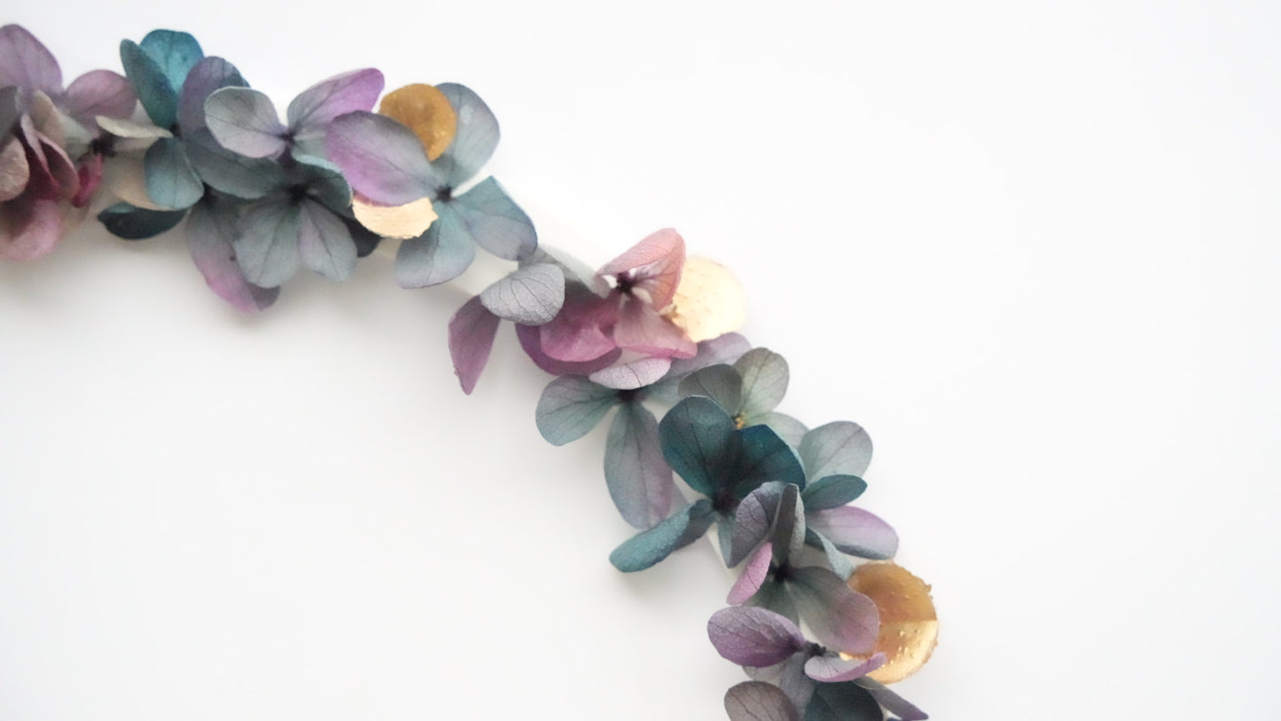 Arcada - flori - purple - auriu