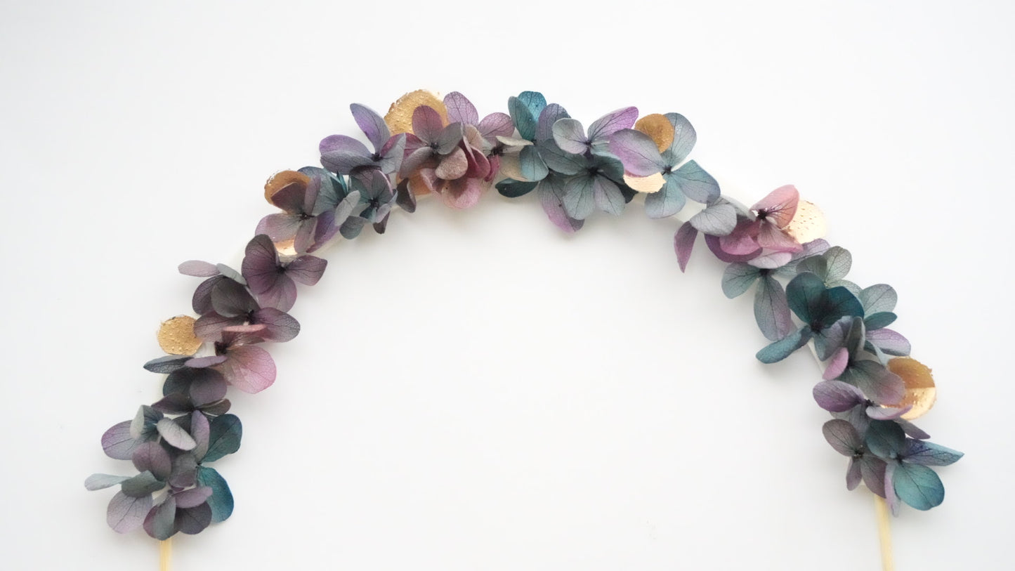 Arcada - flori - purple - auriu