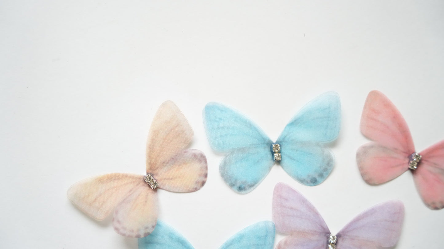 Fluturi - pastel panza