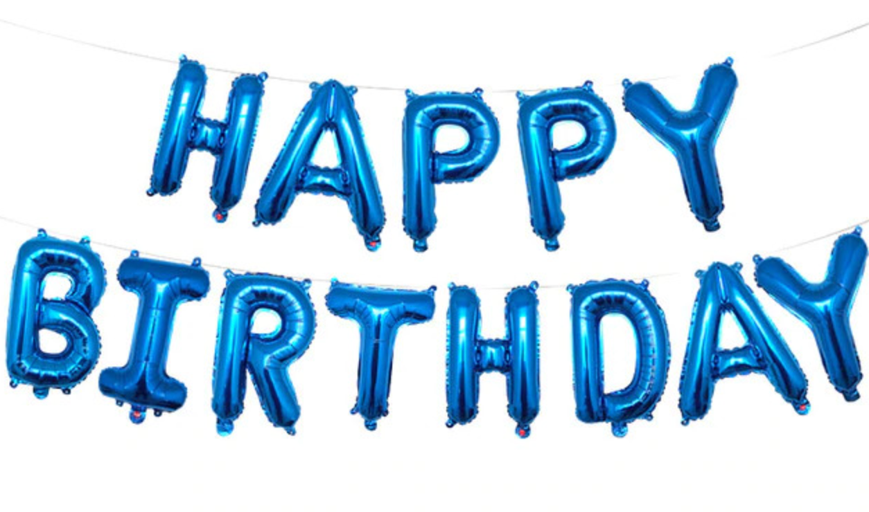 Set Balon - Happy Birthday - blue