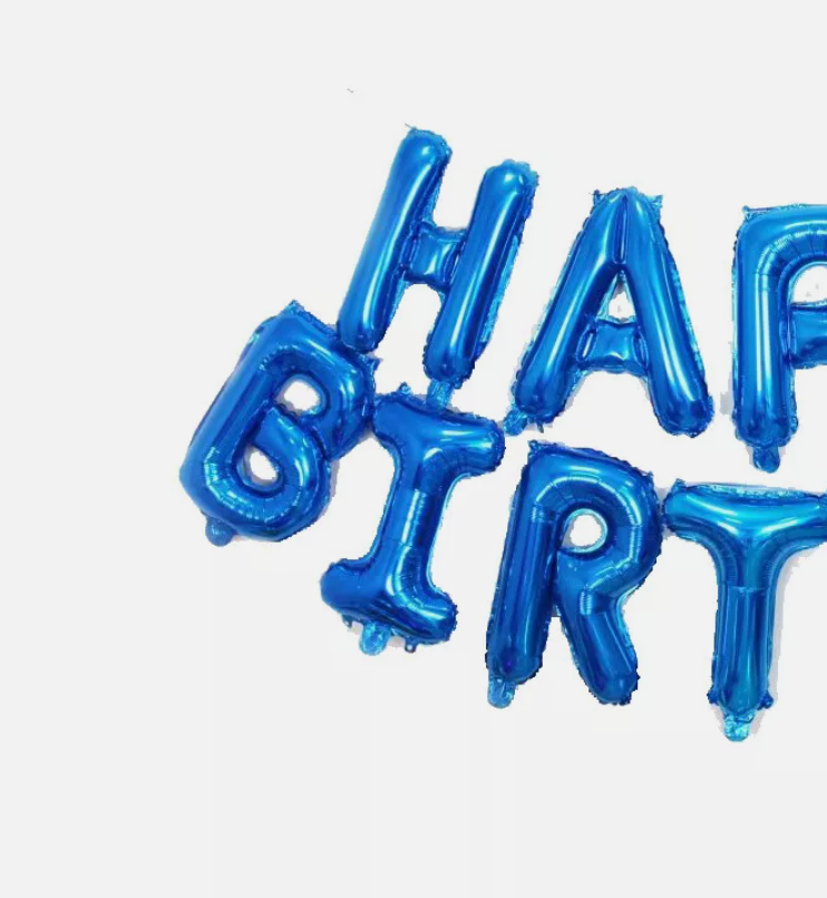 Set Balon - Happy Birthday - blue