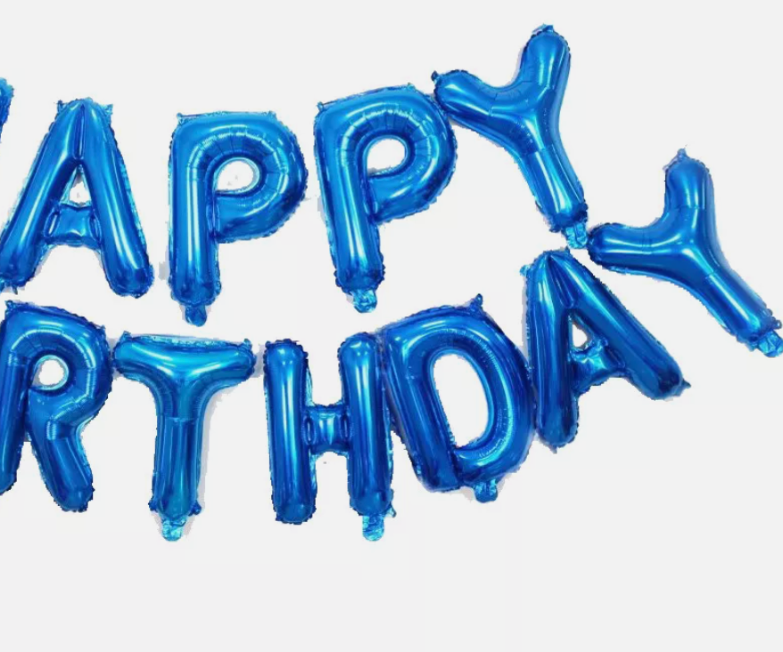 Set Balon - Happy Birthday - blue