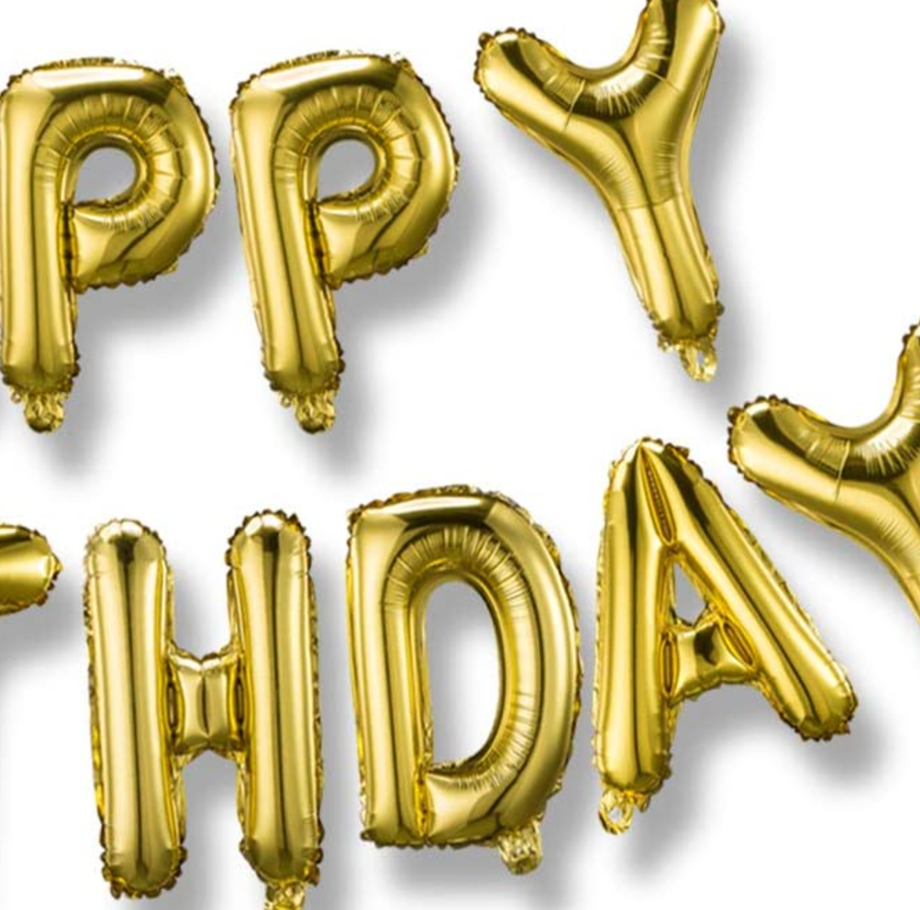Set Balon - Happy Birthday - auriu