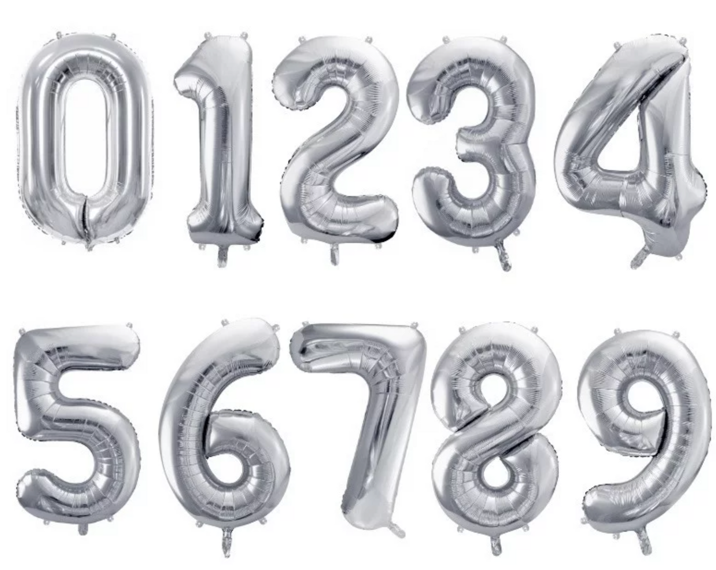 Balon cifra - argintiu - 76cm