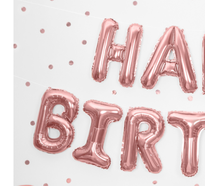 Set Balon - Happy Birthday - rose