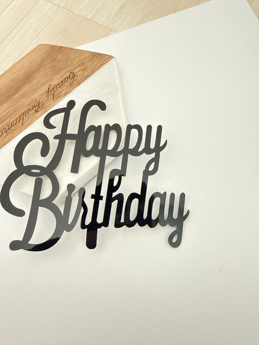 Happy Birthday - negru 5