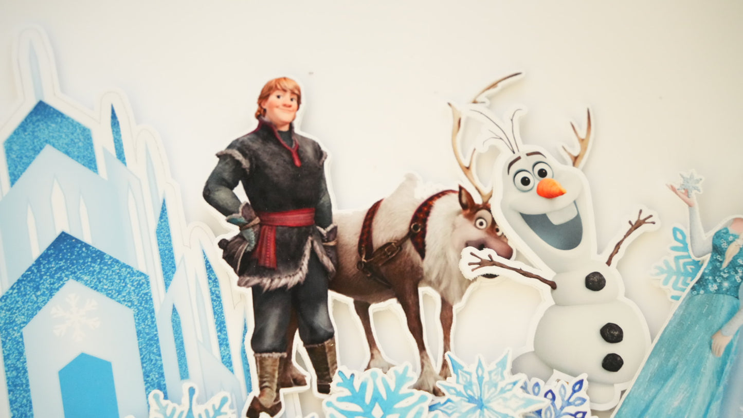 Ornament castel Frozen pentru tort aniversar