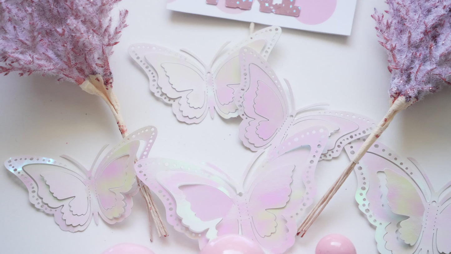 Special Candy - Set - La multi ani Pink Fluturi Puf