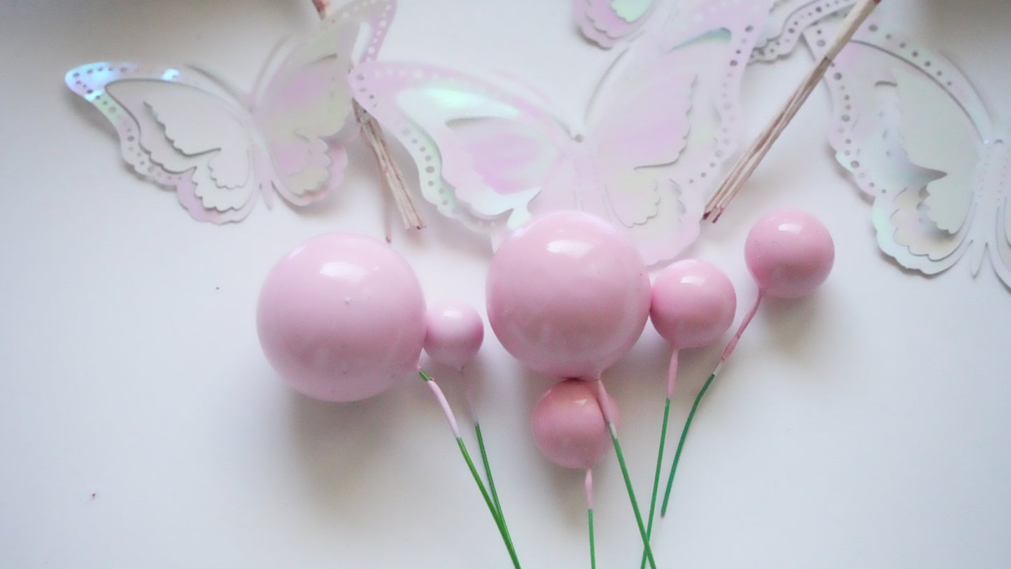 Special Candy - Set - La multi ani Pink Fluturi Puf