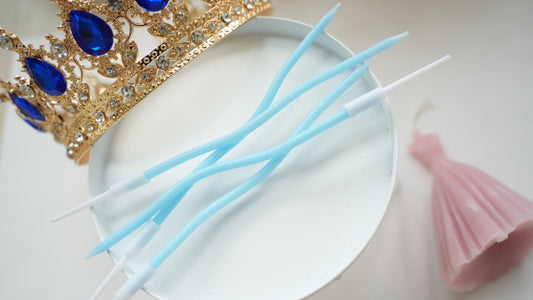 Lumanare - Ondulata - Albastru