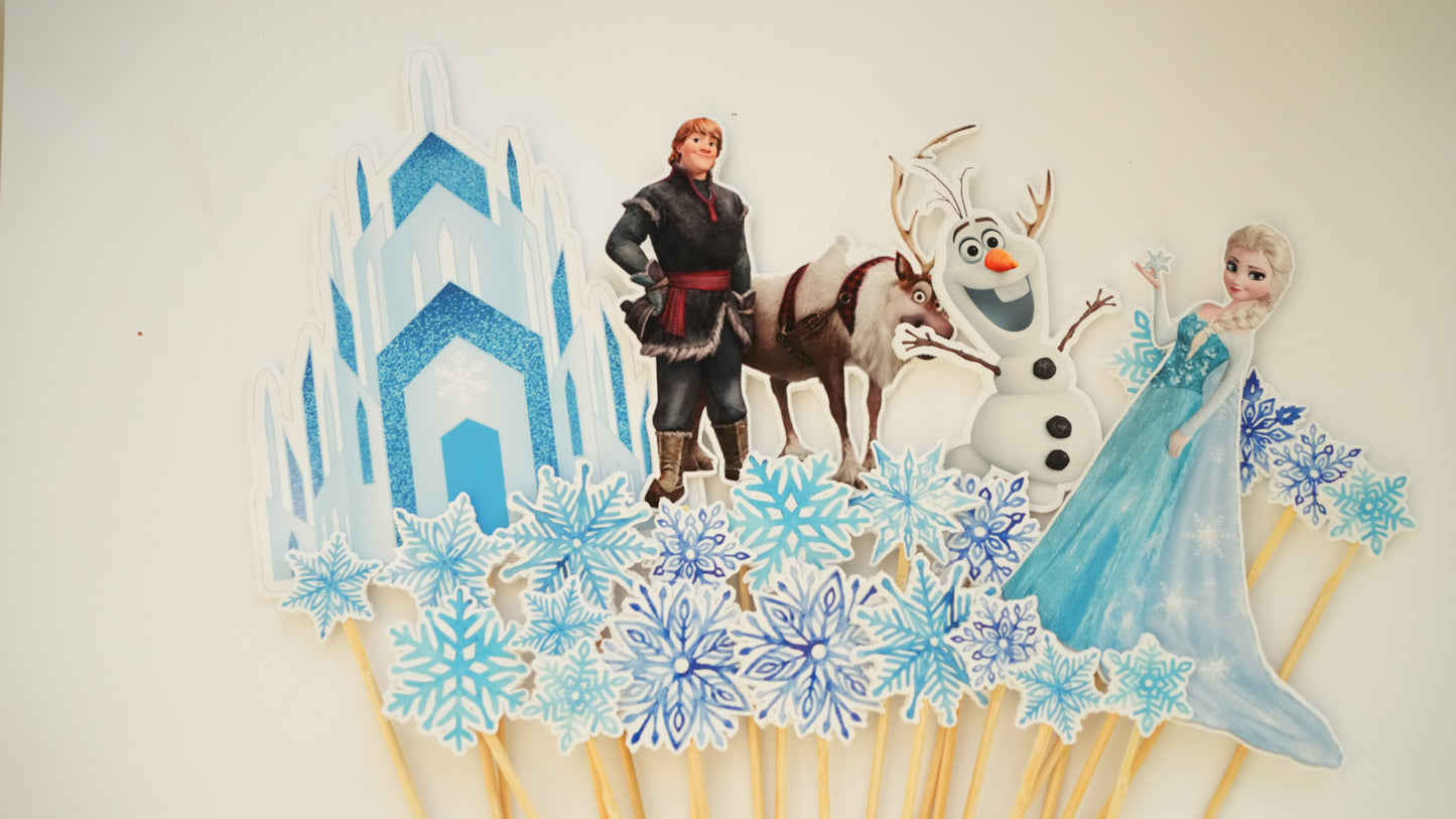 Ornament castel Frozen pentru tort aniversar