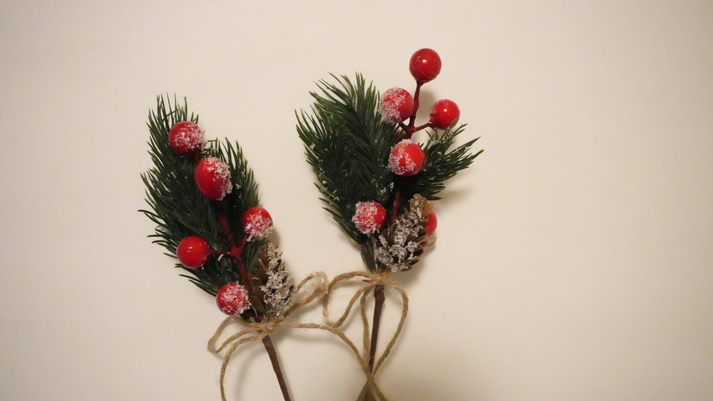 Frunze plastic - Craciun Ramura Rosu