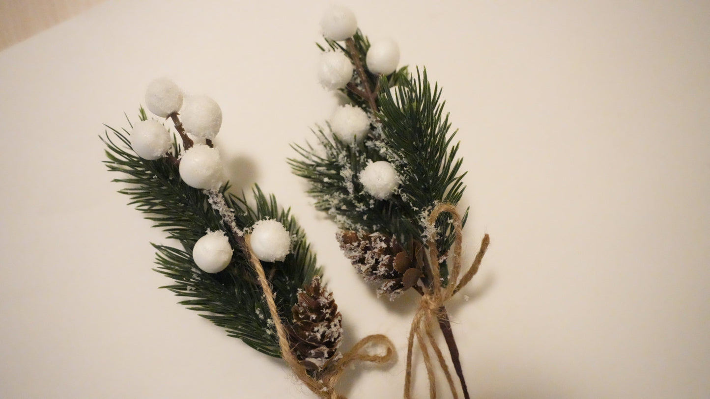 Frunze plastic - Craciun Ramura Alb