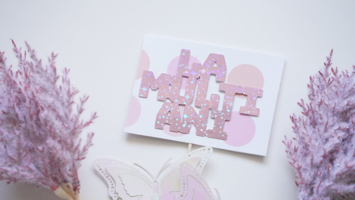 Special Candy - Set - La multi ani Pink Fluturi Puf