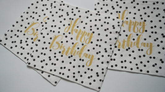 Servetele - Hapyy Birthday dots