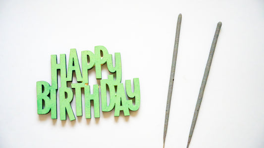 Set aniversar - La multi ani mini - verde - 2 artificii