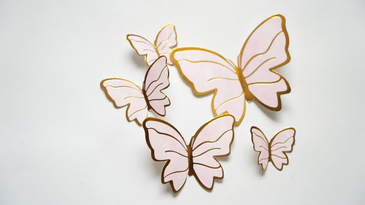 Fluturi - roz pastel