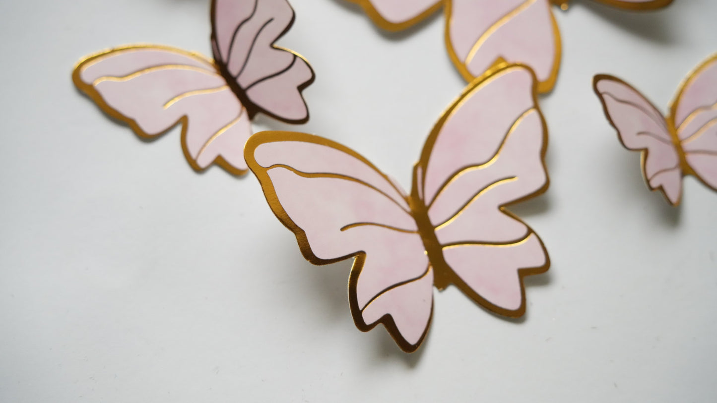 Fluturi - roz pastel