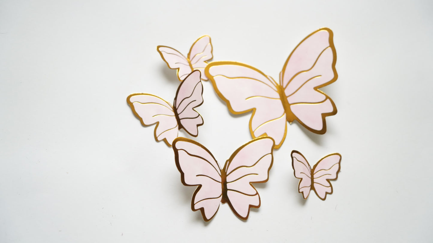 Fluturi - roz pastel