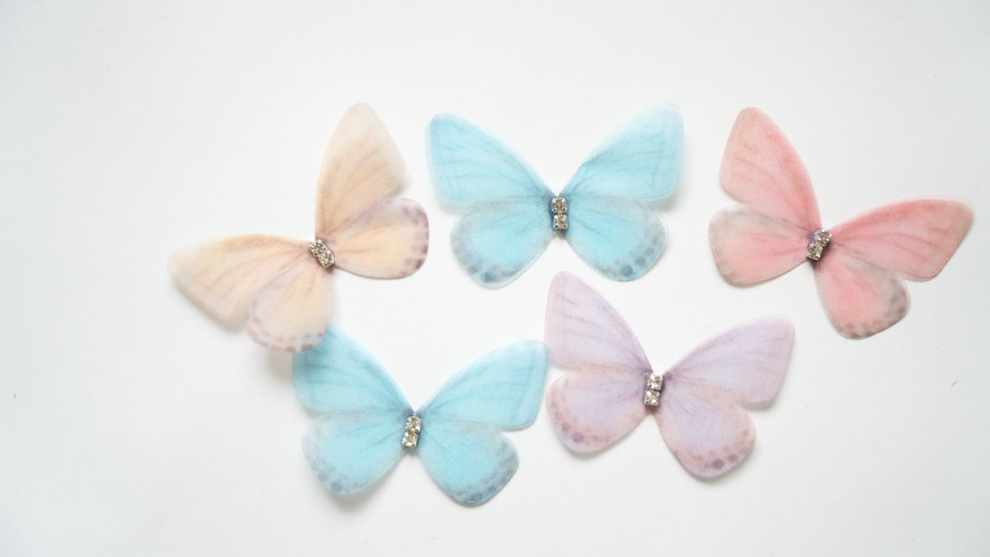Fluturi - pastel panza
