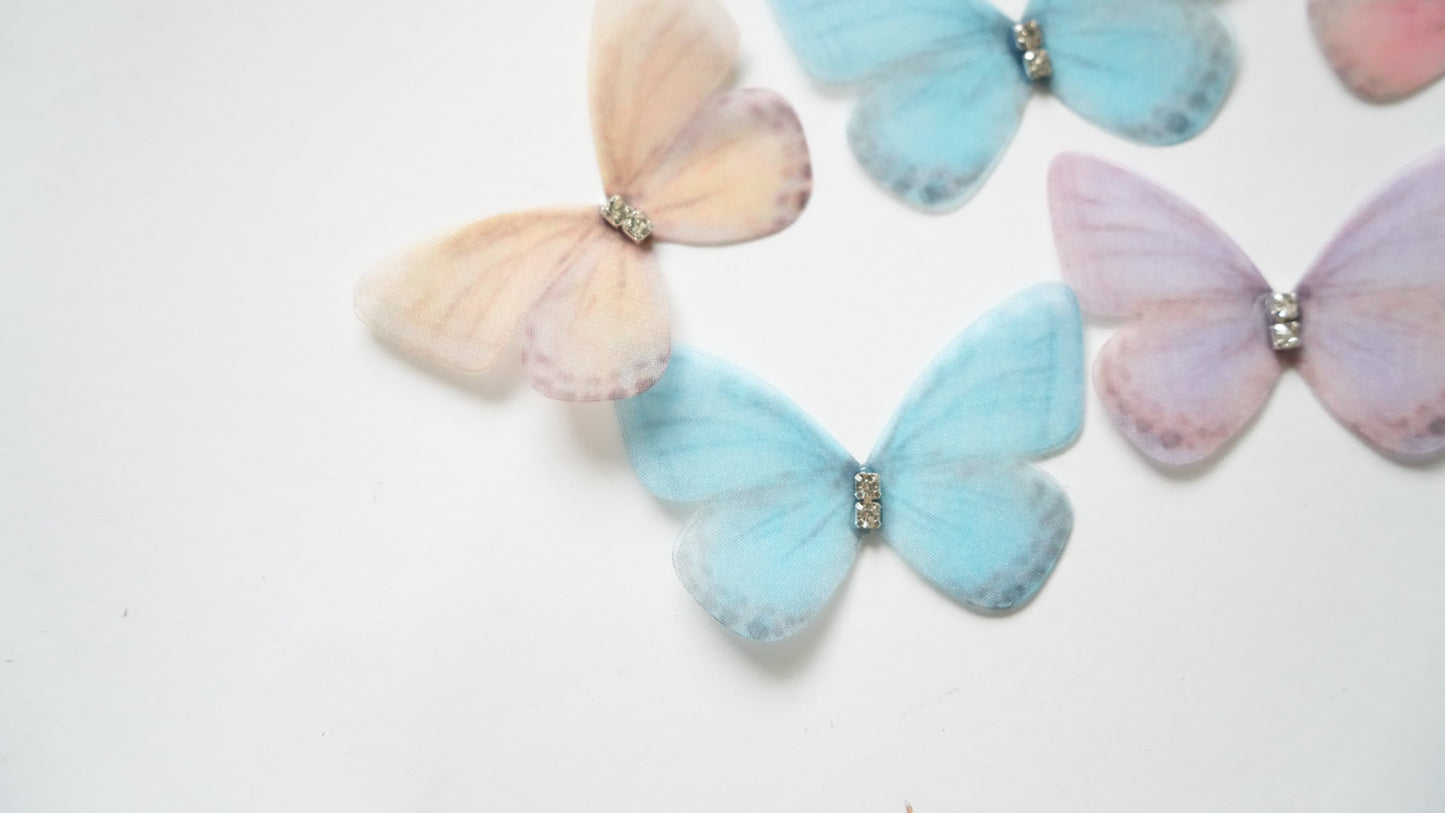 Fluturi - pastel panza
