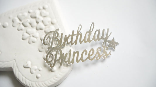 Birthday Princess - argintiu star