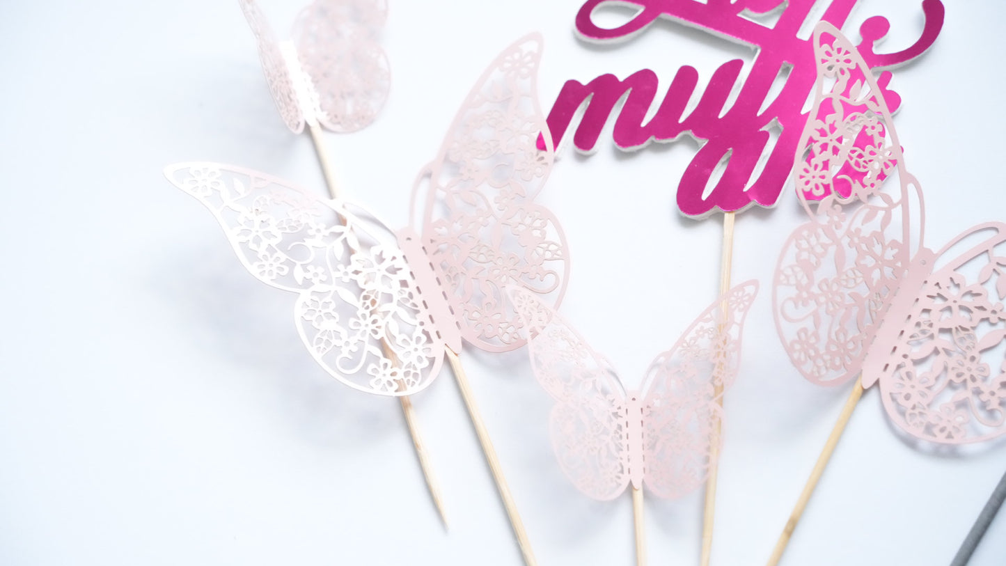 Oferta - Fluturi aniversar roz
