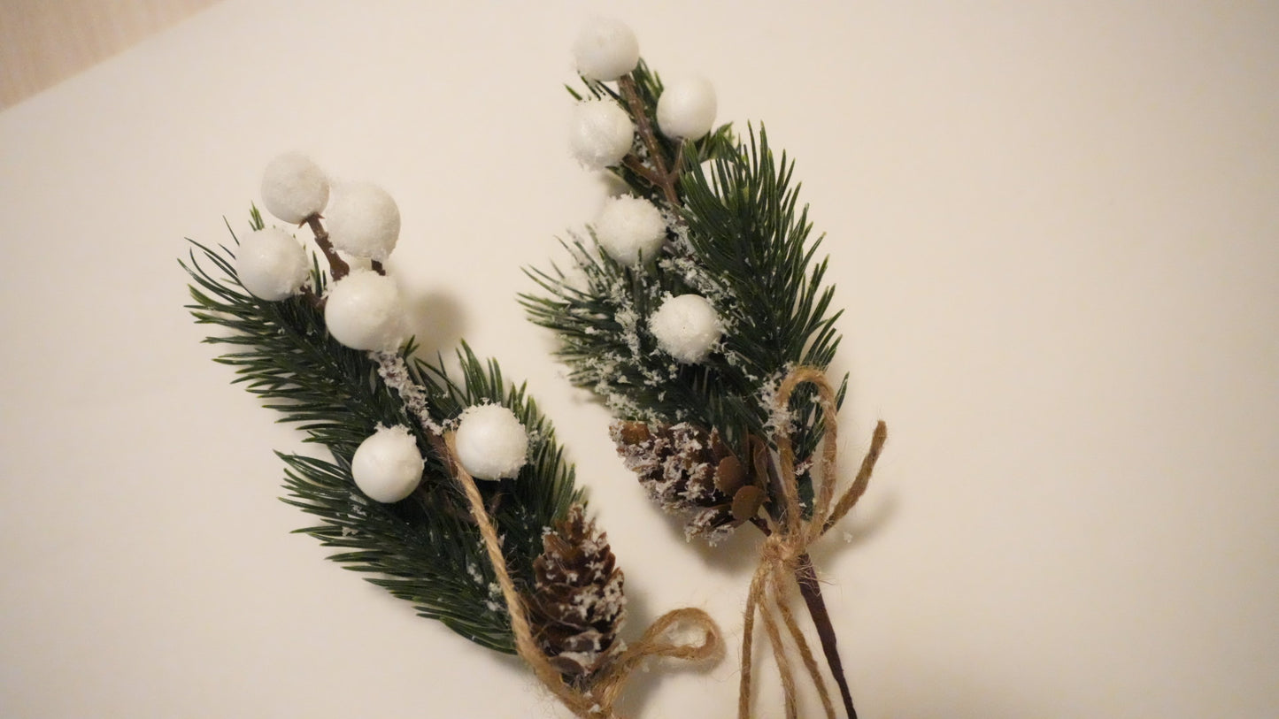 Frunze plastic - Craciun Ramura Alb