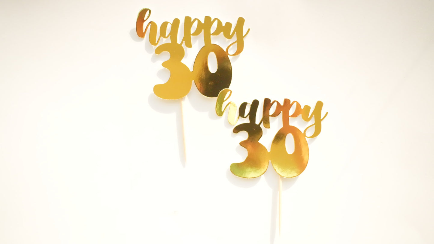 Mini toppere - Happy 30