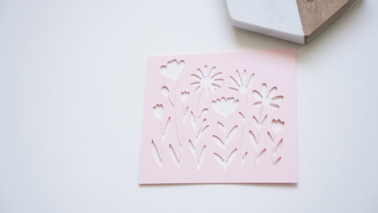 Sablon/Stencil  - Plants Flowers
