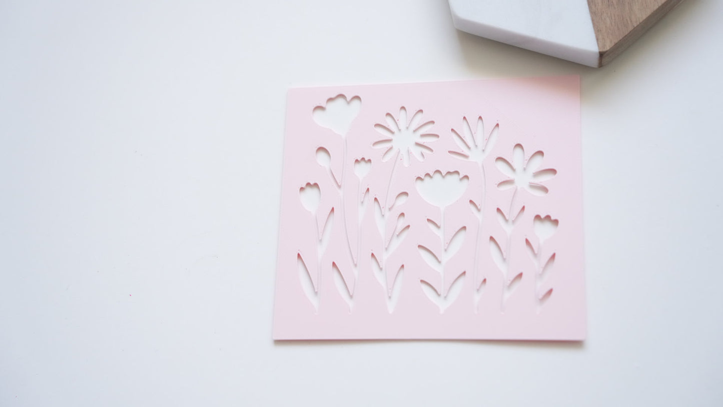 Sablon/Stencil  - Plants Flowers