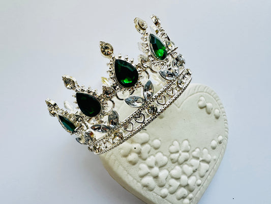 Coroana Mini - Argintiu - Verde