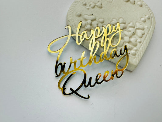 Happy Birthday Queen - Auriu - Pini