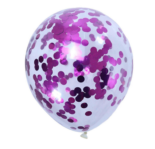 Balon - Purple - confetti