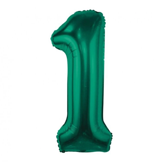 Balon cifra - verde - 80 cm