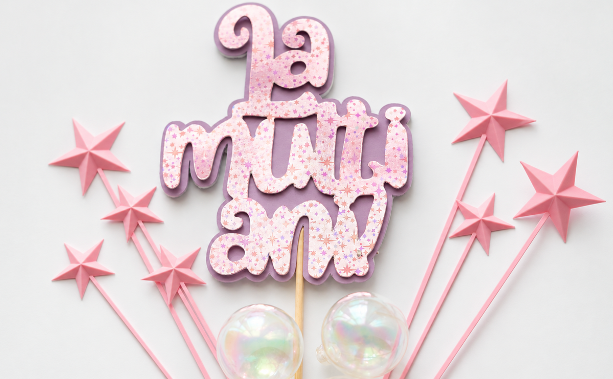 Set aniversar - roz-mov stars